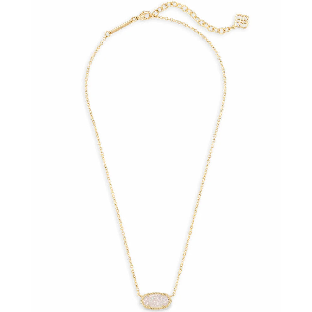 Kendra Scott Elisa Pendant Necklace in Iridescent Drusy – Smyth