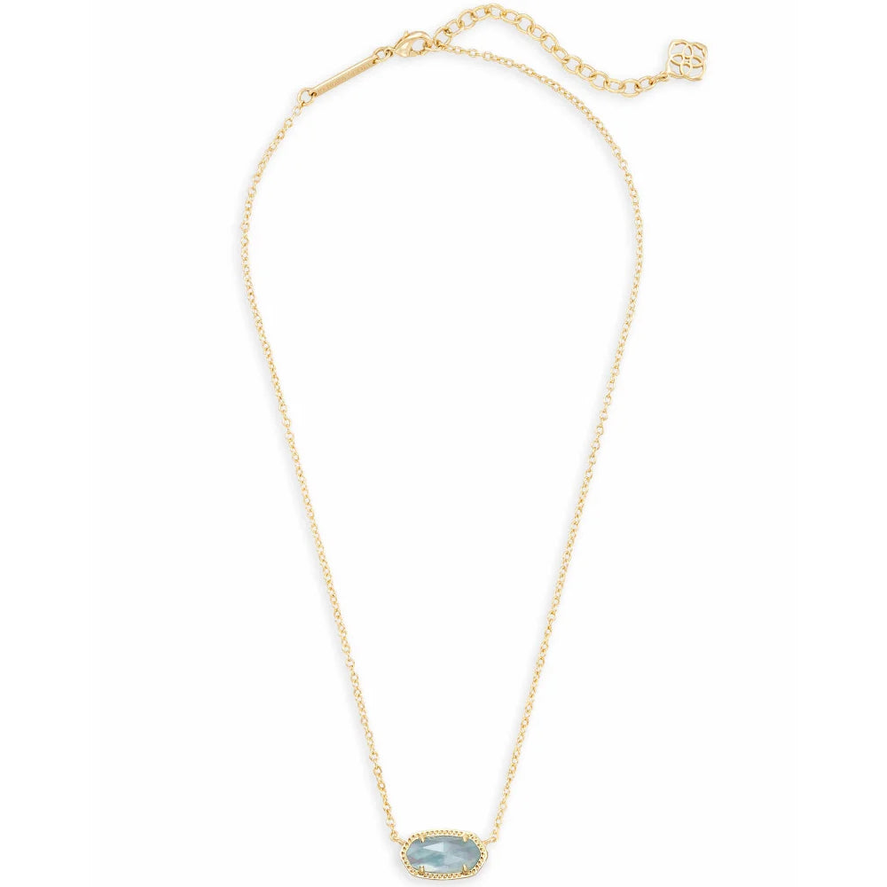 Kendra Scott Elisa Pendant Necklace in Light Blue Illusion – Smyth Jewelers