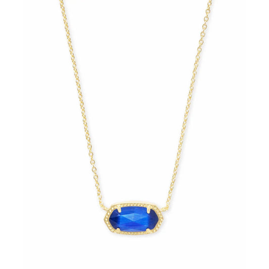 Kendra Scott Elisa Pendant Necklace in Cobalt Cat's Eye