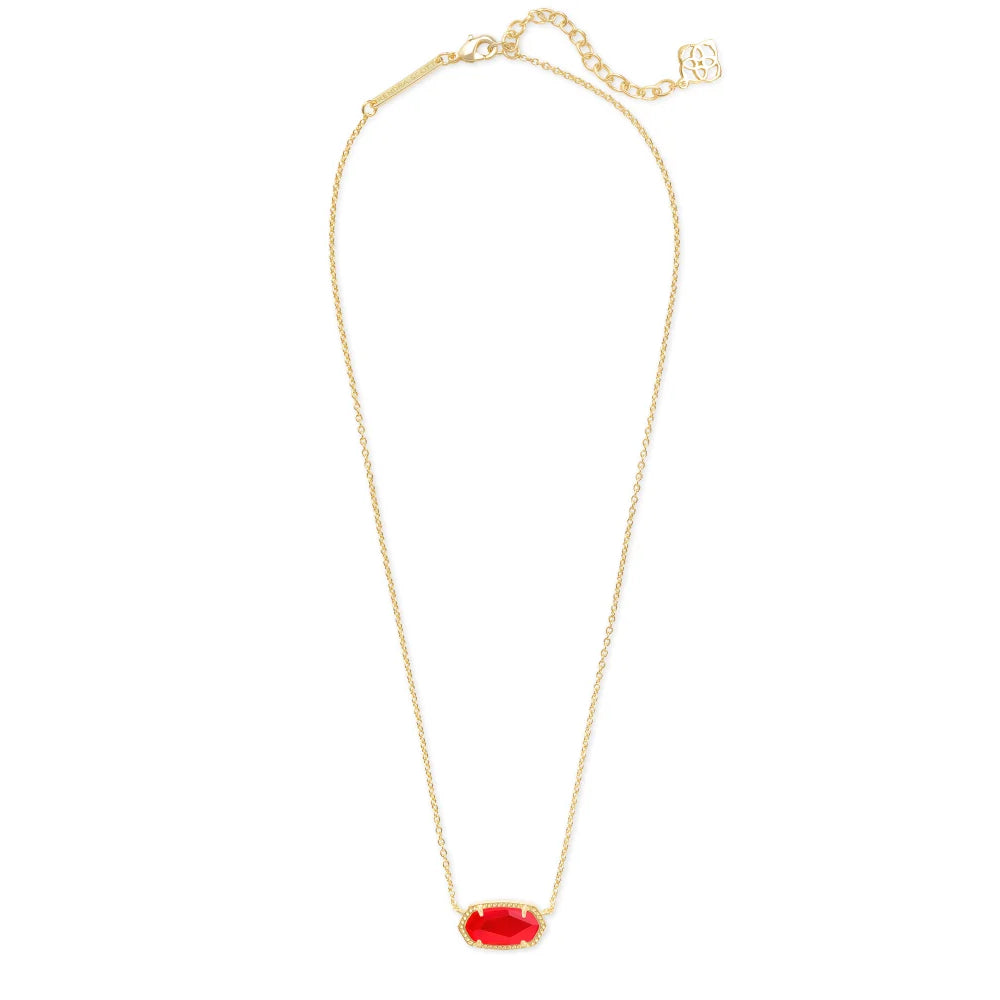 Kendra Scott Elisa Gold Pendant Necklace in Red Illusion