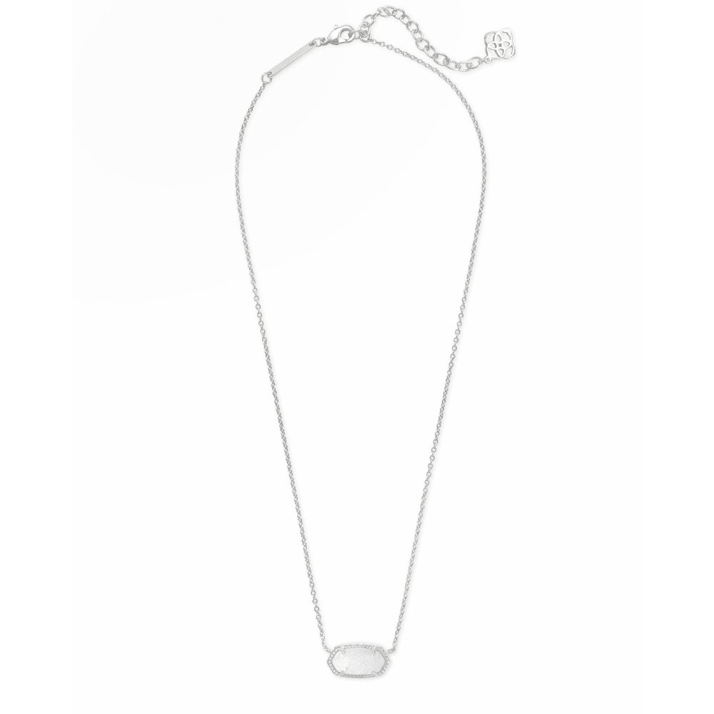 Kendra Scott Elisa Pendant Necklace in White Kyocera Opal