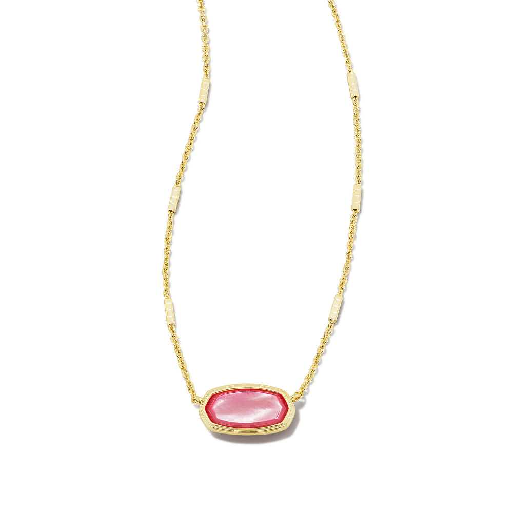 Kendra Scott Framed Elisa Necklace-Gold White Mosaic Glass