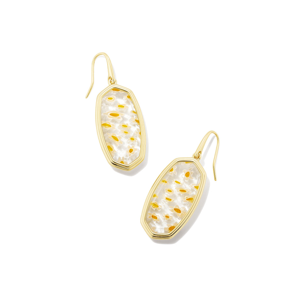 Kendra Scott Framed Elle Gold Drop Earrings