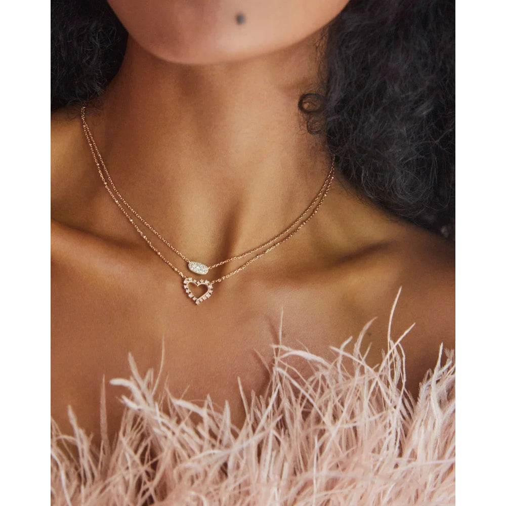 Kendra Scott | Grayson Gold Pendant Necklace in Iridescent Drusy