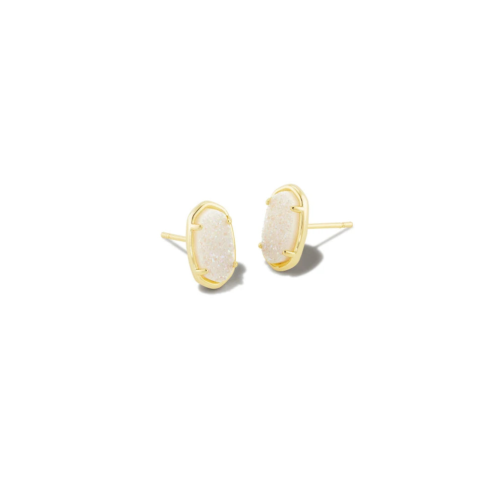 Kendra Scott: Cailin Crystal Hoop Earrings - White Crystal | Makk Fashions