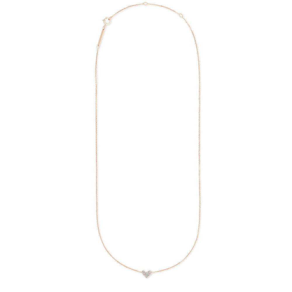 Ari Pave Heart Charm Necklace in Sterling Silver | Kendra Scott