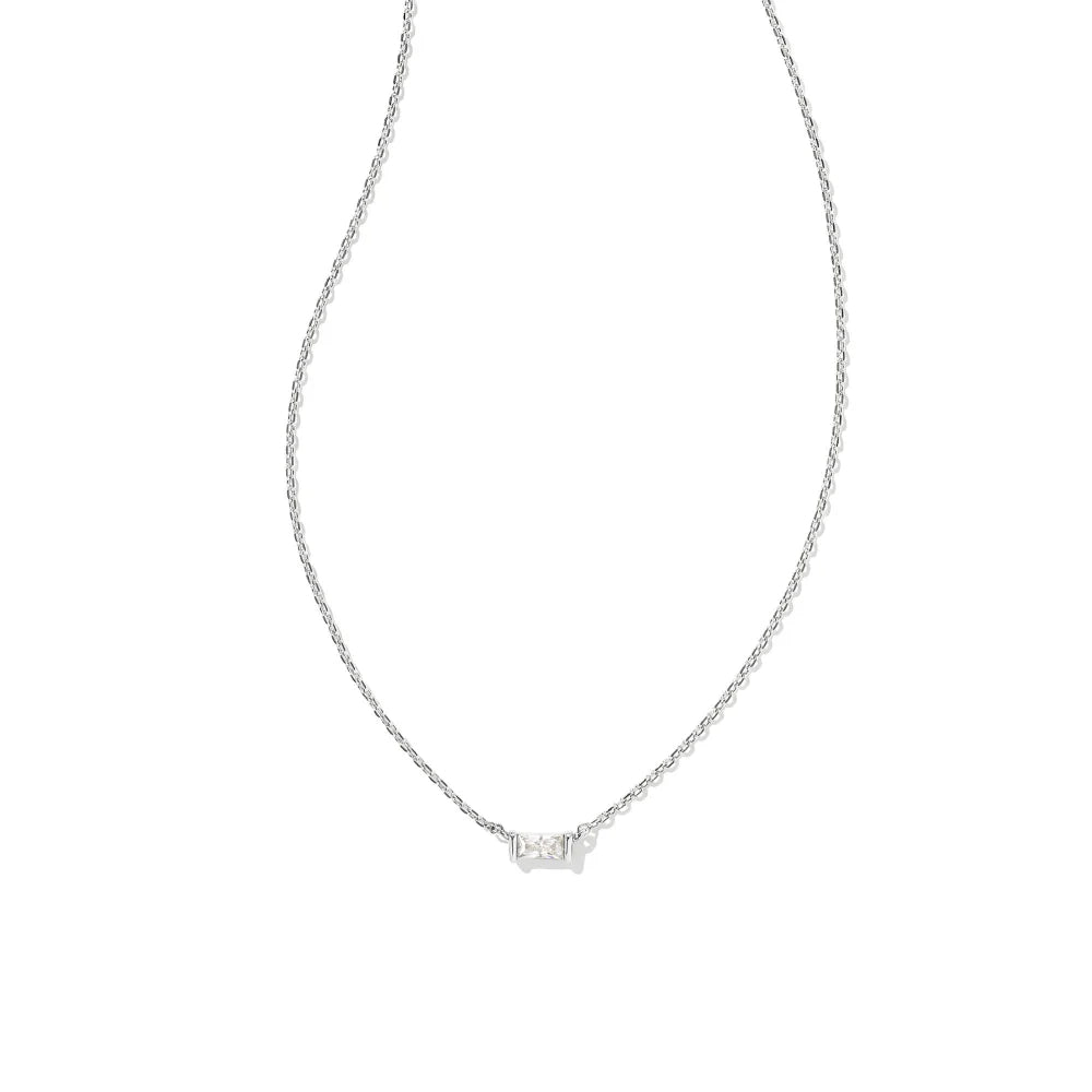 Kendra Scott Juliette Pendant Necklace in White Crystal