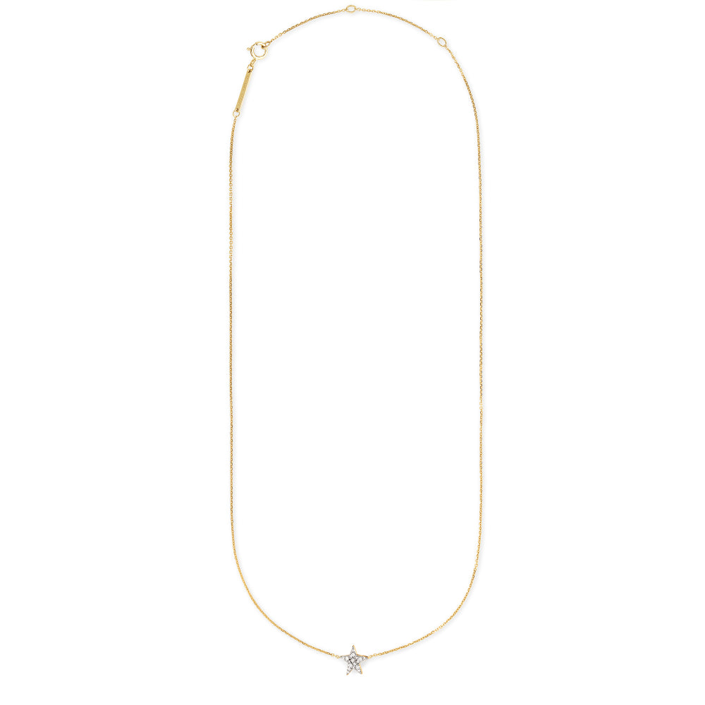 Tiny Star 14k White Gold Pendant Necklace in White Diamond | Kendra Scott