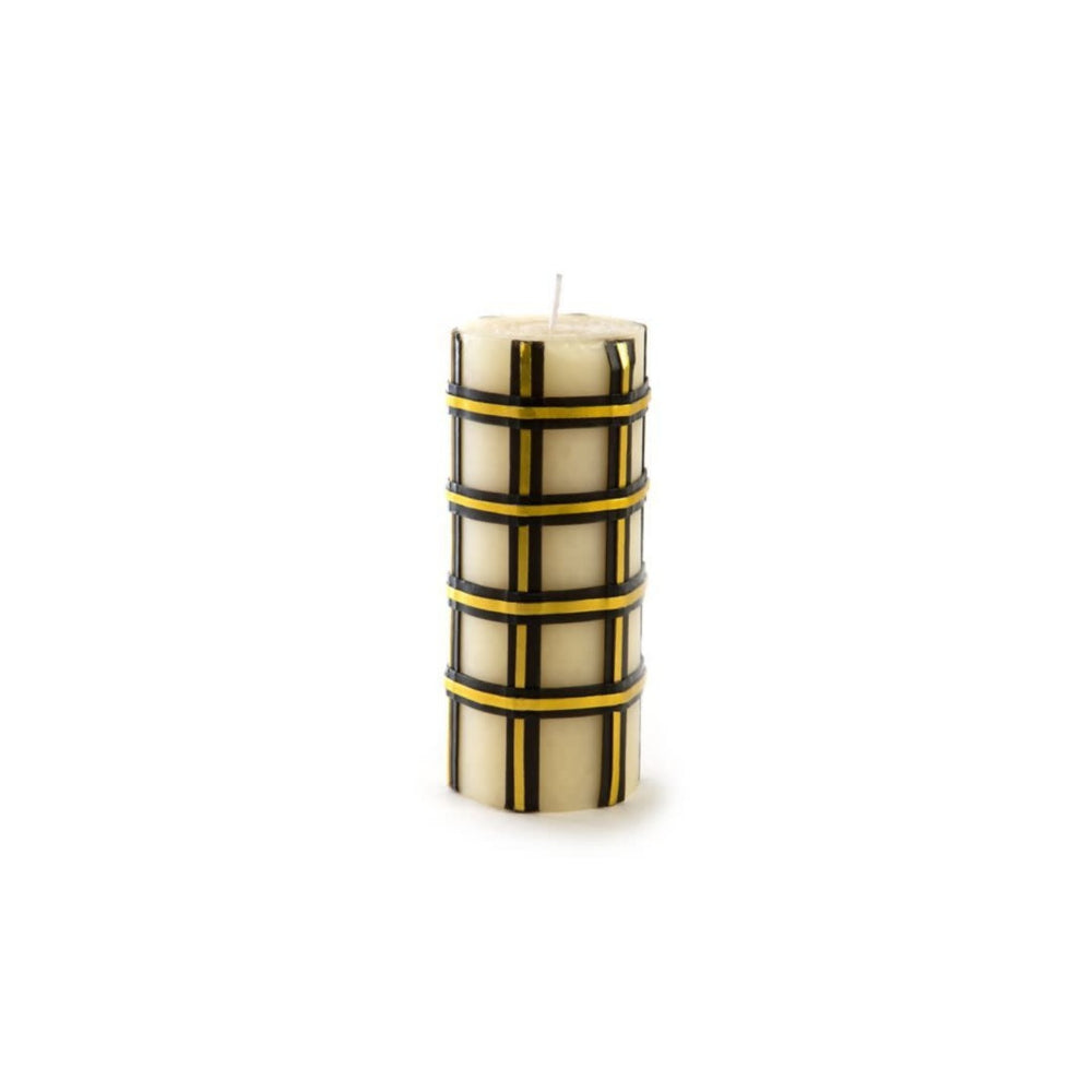 MacKenzie-Childs Tartan Pillar Candle