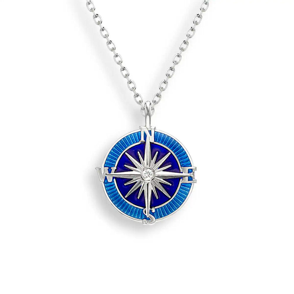 Nicole Barr Blue Compass Rose Necklace