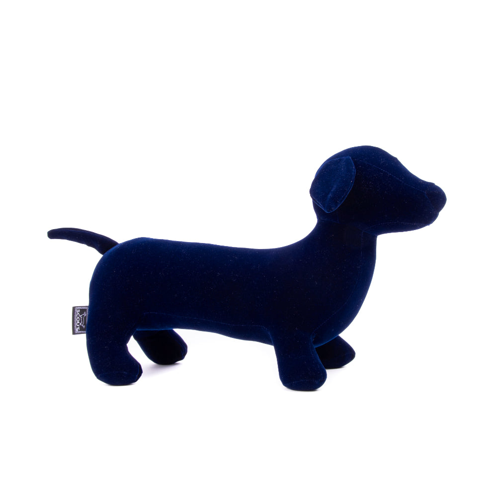 Scout Stuffed Dog - Navy Velvet