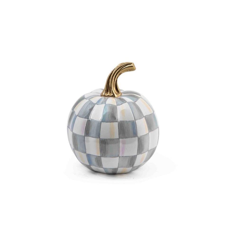 MacKenzie-Childs Sterling Check Pumpkin