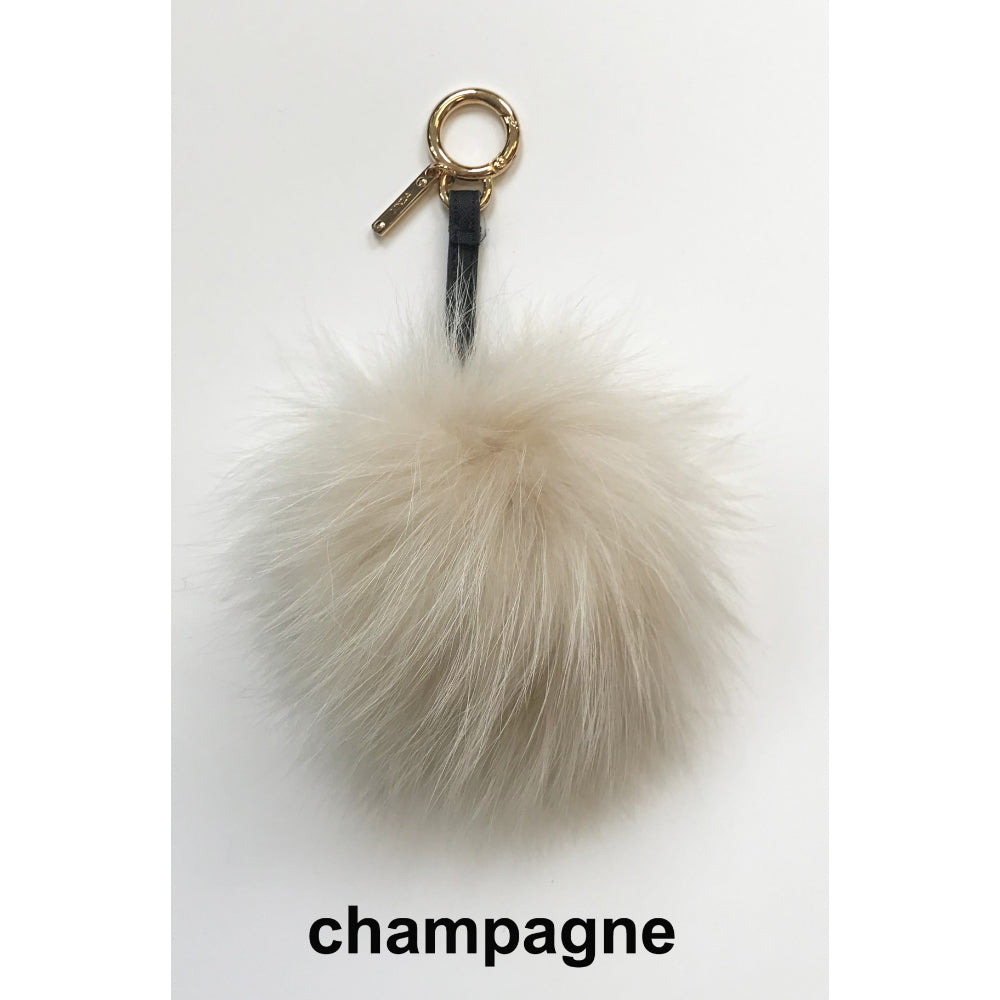 The Noteworthy Fur Bag Charm. 100% Real Fur Keychains.